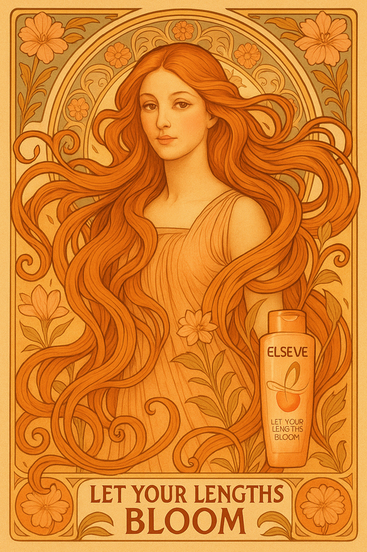 Création Elsève dans un univers Art nouveau orangé